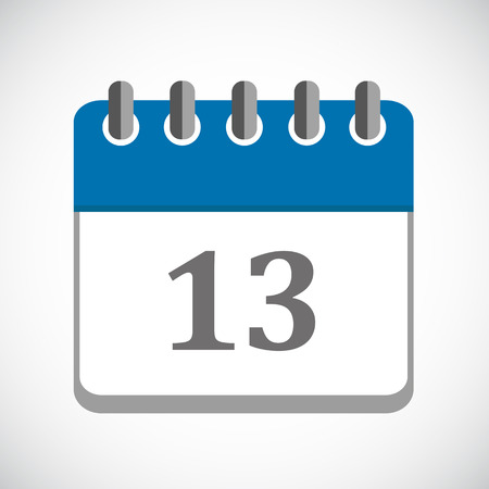 vector illustration of blue calendar 13 icon EPS10のイラスト素材