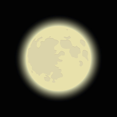 shiny moon on dark background vector illustration EPS10のイラスト素材