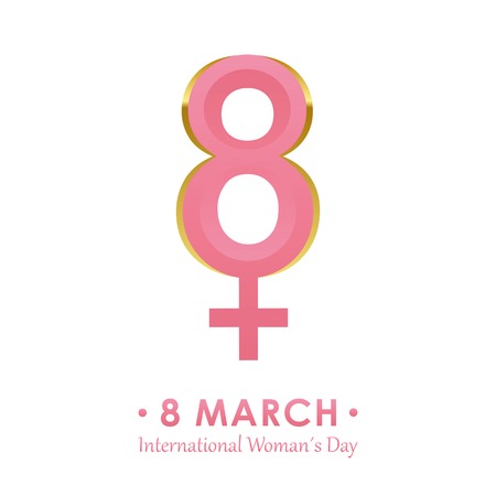 8th march international womans day female abstract symbol vector illustration EPS10のイラスト素材