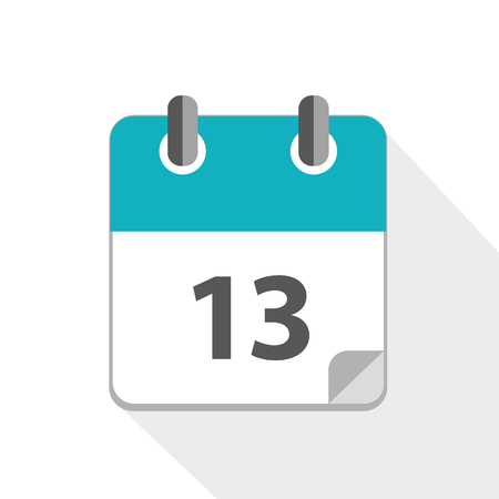 blue business calendar 13 icon vector illustration EPS10のイラスト素材