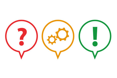 question and answer gear business info graphic vector illustrationのイラスト素材