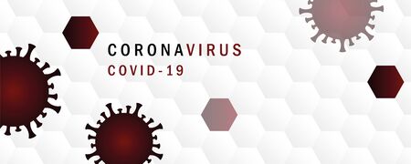 corona virus covid-19 white banner vector illustration EPS10のイラスト素材