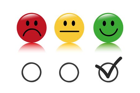 emoticon rating set isolated on white background vector illustration EPS10のイラスト素材