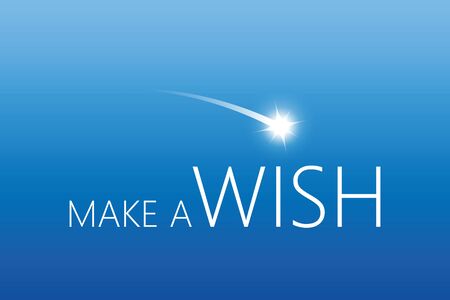 make a wish with falling star in the sky vector illustrationのイラスト素材