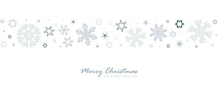 christmas card with snowflake border vector illustrationのイラスト素材
