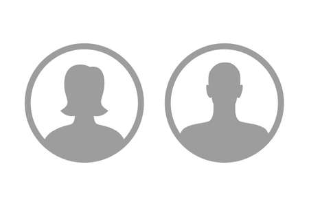 silhouette woman and man isolated on white background vector illustration EPS10のイラスト素材