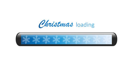 christmas loading bar with snowflake vector illustration EPS10のイラスト素材