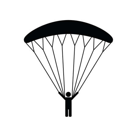 paraglider pictogram isolated on white backgroundのイラスト素材