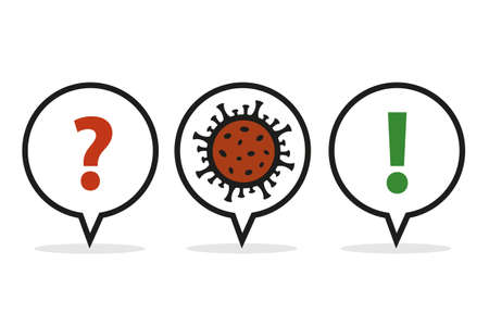 question and answer faq virus info graphic vector illustrationのイラスト素材