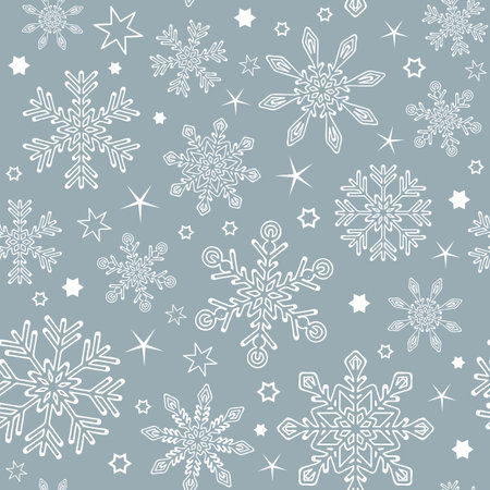 seamless pattern snowflake background vector illustration EPS10