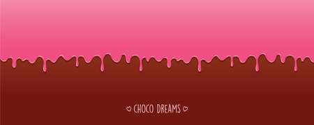 sweet tasty melting chocolate icing background choco dreamsのイラスト素材