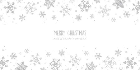 bright banner christmas card with snowflake borderのイラスト素材