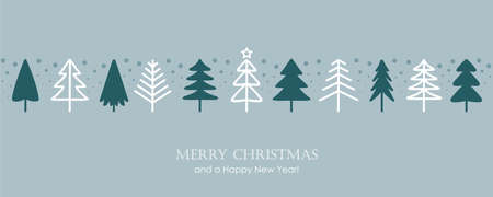 christmas greeting card with abstract fir tree decorationのイラスト素材