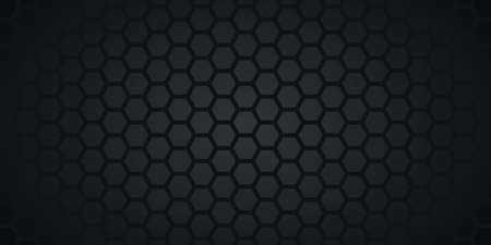 black abstract honeycomb background banner template vectorのイラスト素材