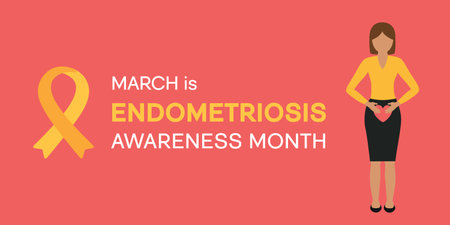 National Endometriosis Awareness Month march info graphicのイラスト素材