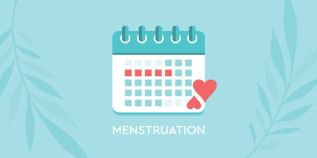 female body menstruation hygiene calendar illustration graphicのイラスト素材