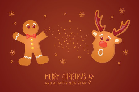 bake decorate and eat gingerbread deer christmas cookie