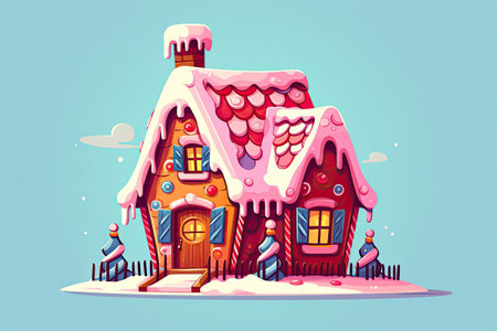 gingerbread house christmas candyの素材