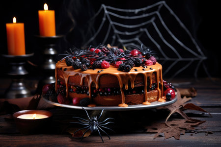 tasty halloween cake decoratedの素材
