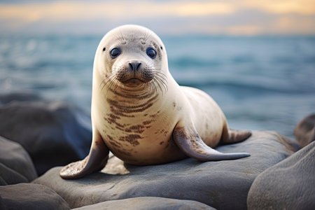 cute little baby sealの素材
