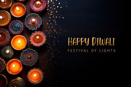 happy diwali festival of lightsの素材