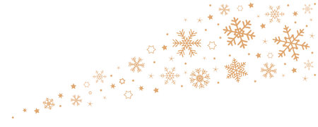 christmas snowflake banner background isolated vector illustrationのイラスト素材