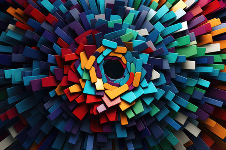 geometric colorful abstract background illustrationの素材