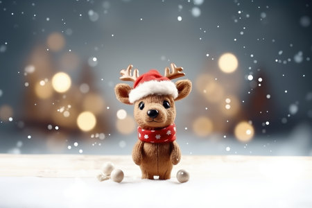 cute little deer miniature figureの素材