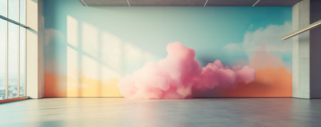 colorful cloud in modern office creative idea conceptの素材