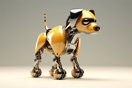 cute modern robot dog illustrationの素材
