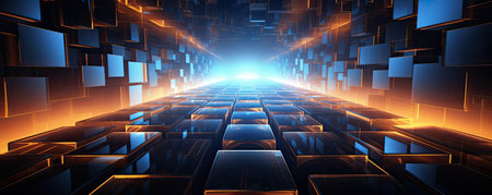 digital technology web background bannerの素材