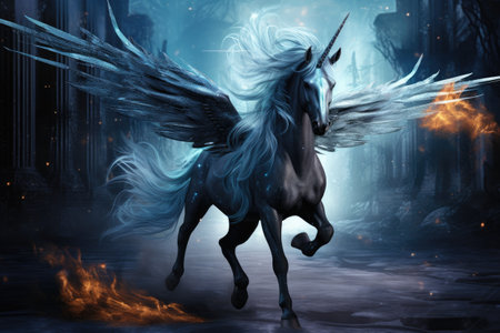 mystic beautiful unicorn magic designの素材
