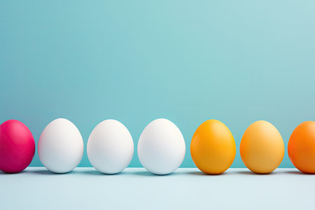 colorful easter eggs holiday spring designの素材