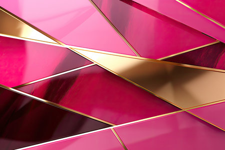 luxury geometric shiny pink and golden backgroundの素材