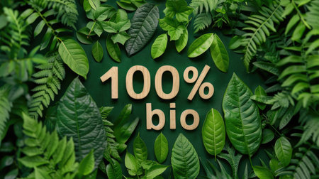 100 percent bio organic healthy food conceptの素材