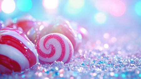 tasty christmas candy colorful sweetsの素材