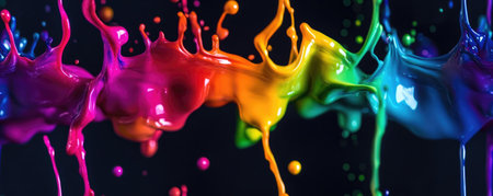colorful color splash seamless pattern background bannerの素材
