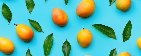 mango seamless pattern background bannerの素材