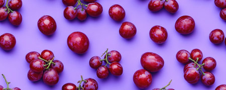 red grapes seamless pattern background bannerの素材