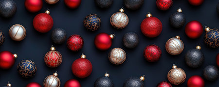 christmas balls seamless pattern background bannerの素材