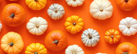 pumpkin seamless pattern autumn backgroundの素材