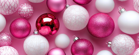 christmas balls seamless pattern background bannerの素材