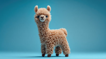 cute lama figure made of felt for playful decoration and creative craft ideasの素材