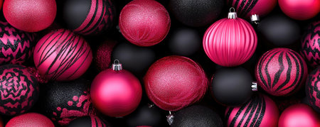 christmas balls seamless pattern background bannerの素材
