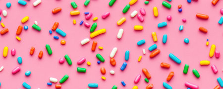 colorful sprinkles seamless pattern backgroundの素材