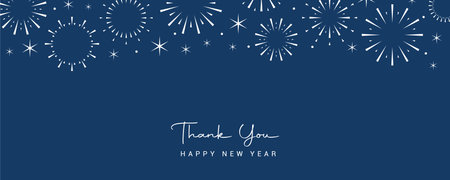happy new year fireworks celebration background isolated vector illustrationのイラスト素材