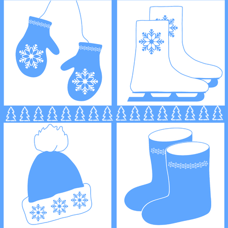 Vector image winter iconsのイラスト素材