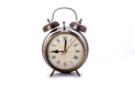 clocks isolated on whiteの写真素材