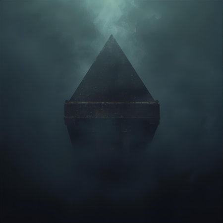 Grunge background, 3d illustration, dark background with fogの素材