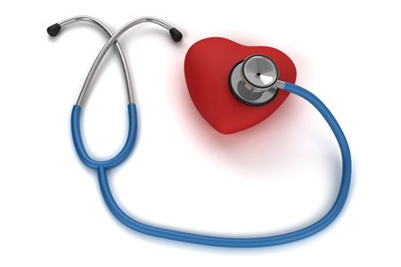 CG stethoscope listening to the heartの写真素材